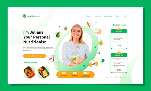 Personal Nutritionist Website